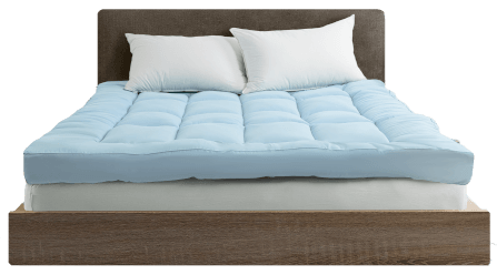 แผ่นรองนอน 3.5 ฟุต ibed รุ่นเอ็กซ์ตร้า (ลายตาราง) หนา 5 นิ้ว Milky Blue_0